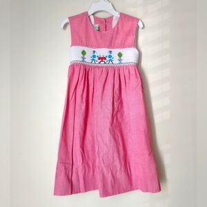 Little Threads Girls Smocked Dress Poodles